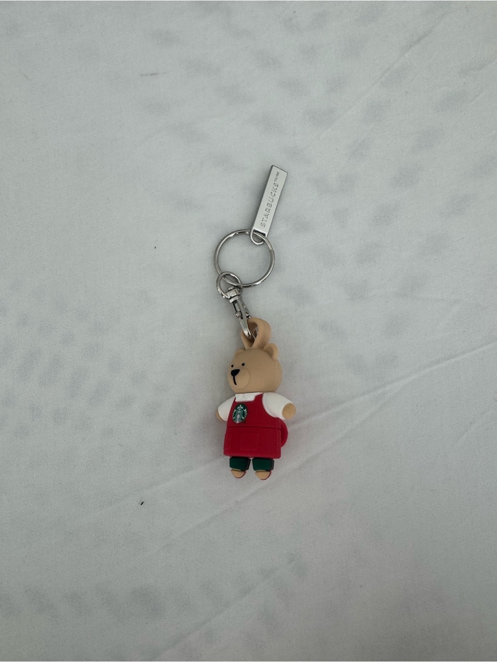Starbucks Bear Keychain in Red and Green